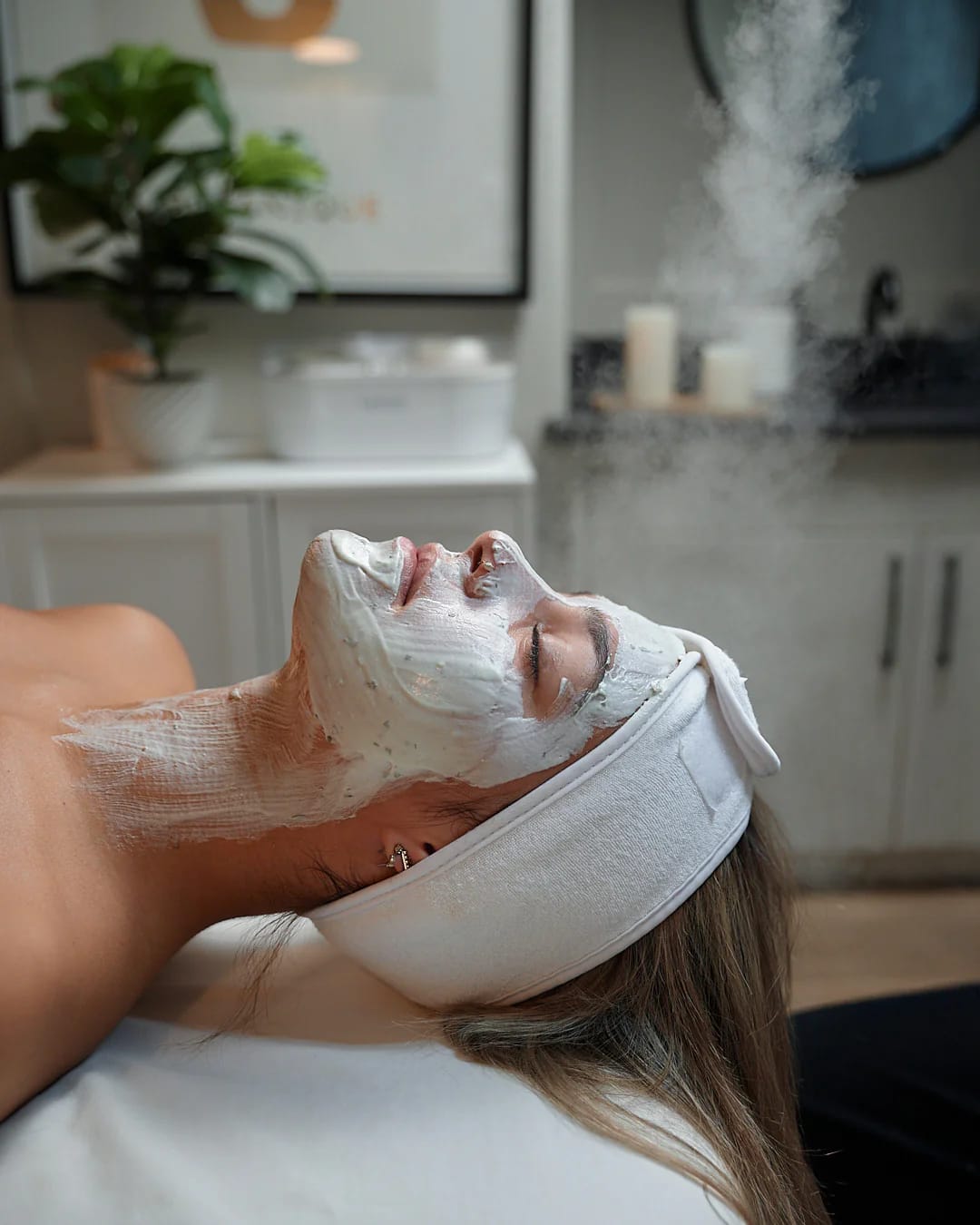 Facial treatment at Leela Eco Spa.