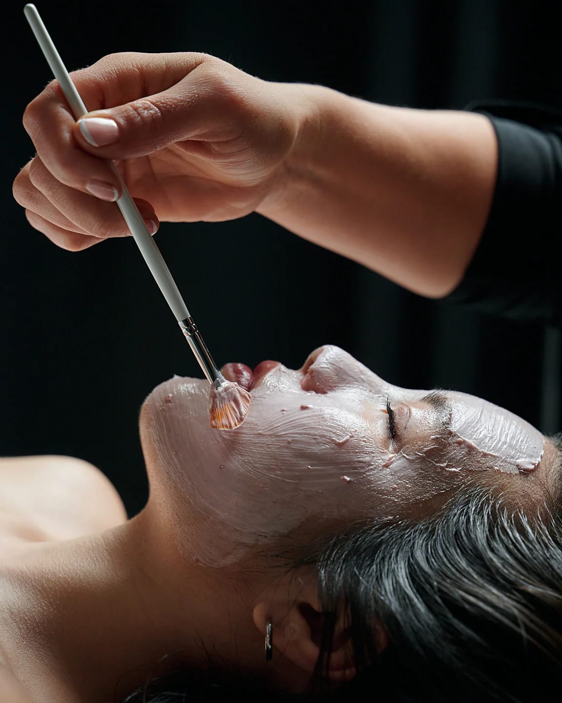 An esthetics facial treatment at Leela Eco Spa.
